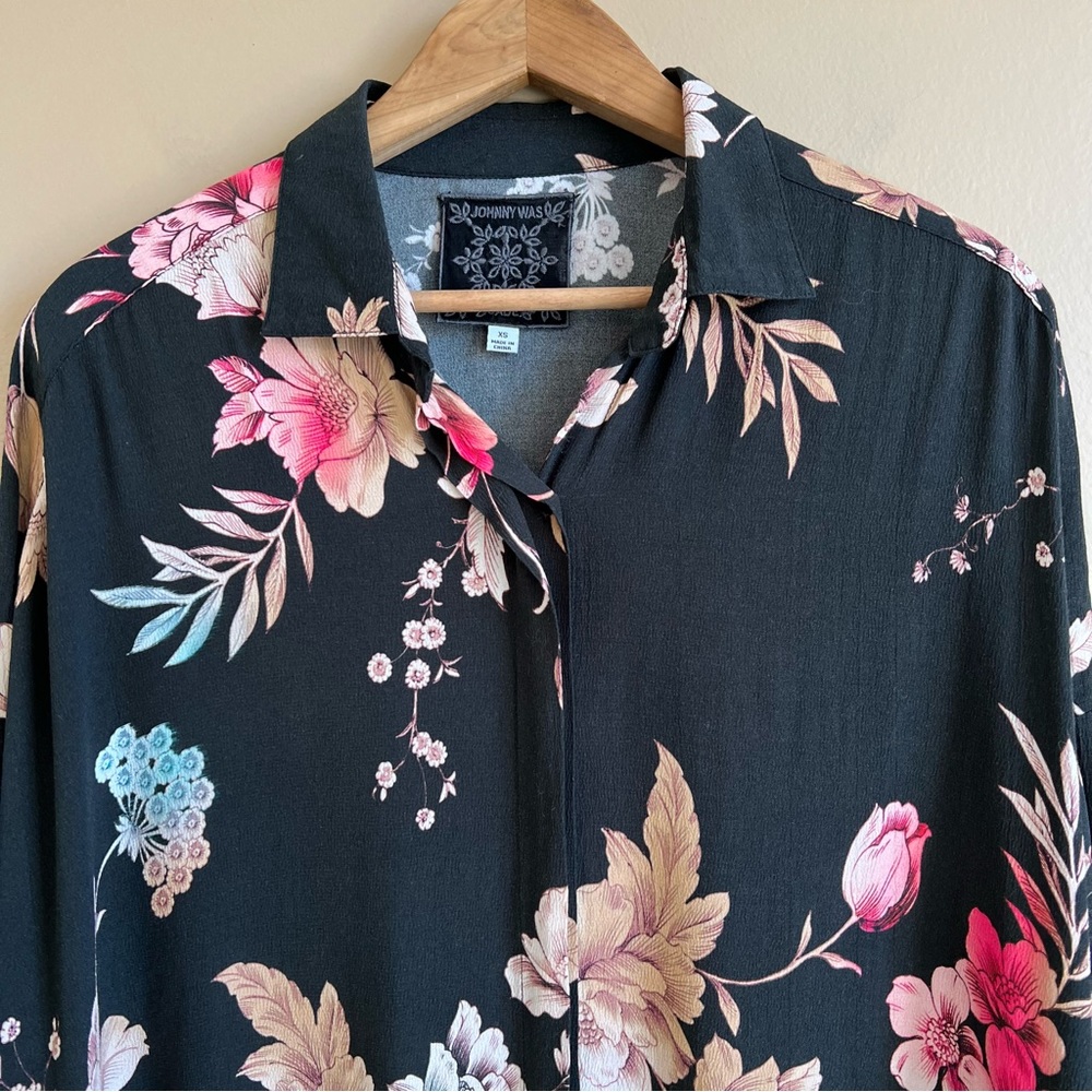 Johnny Was Jade Collection Label Taos Button-Down Shirt Moody Floral menswear-in - Picture 2 of 7